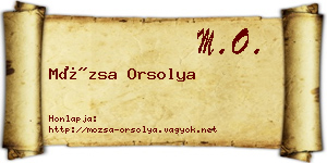 Mózsa Orsolya névjegykártya